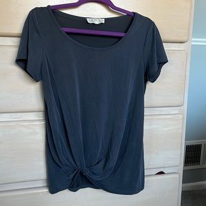 Cute grayish blue knot top